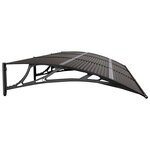 vidaXL Auvent de porte Noir 300x100 cm Polycarbonate