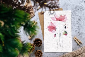 Carte à planter coquelicot