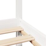 vidaXL Cadre de lit et tête de lit blanc 200x200 cm bois de pin massif