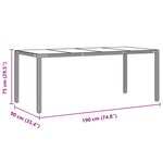 Ensemble salle à manger jardin 9 pièces vidaXL Noir Poly Rotin