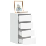 vidaXL Commode d'angle blanc 40x41x76 cm bois d'ingénierie
