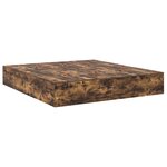 Cadre de lit de rangement vidaXL Chêne fumé 200x200 cm