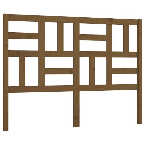 vidaXL Tête de lit Marron miel 141x4x104 cm Bois massif de pin