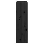 vidaXL Bibliothèque/Séparateur de pièce Noir 60x30x103 5 cm Pin massif