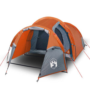 vidaXL Tente de camping tunnel 2 personnes orange imperméable