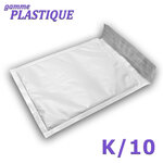 Lot de 100 enveloppes à bulles plastique k/10 format 340x470 mm
