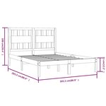 vidaXL Cadre de lit sans matelas blanc bois massif 200x200 cm