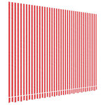 vidaXL Tissu de remplacement pour auvent rayures rouges et blanches