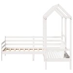 vidaXL Ensemble de lit de jour et de banc et toit 90x200 cm pin massif