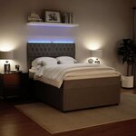 vidaXL Sommier à lattes de lit et matelas Gris clair 160x200cm Velours