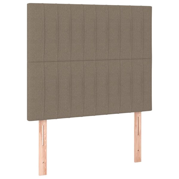 vidaXL Têtes de lit 2 Pièces Taupe 80x5x78/88 cm Tissu