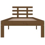 vidaXL Cadre de lit sans matelas marron miel bois massif 100x200 cm