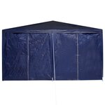 vidaXL Tente de fête avec 8 parois latérales bleues 4x4 m PE
