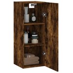 vidaXL Armoire murale chêne fumé 34 5x34x90 cm