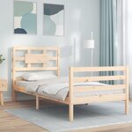 vidaXL Cadre de lit sans matelas bois massif