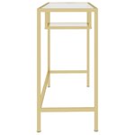 Bureau table poste de travail meuble d'ordinateur informatique étude d'ordinateur Transparent 100 x 36 x 74 cm Verre trempé transparent 02_0023767