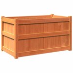 vidaXL Jardinières 2 Pièces cire marron bois de pin massif