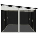 vidaXL Tonnelle avec parois en filet crème 6x3 m acier