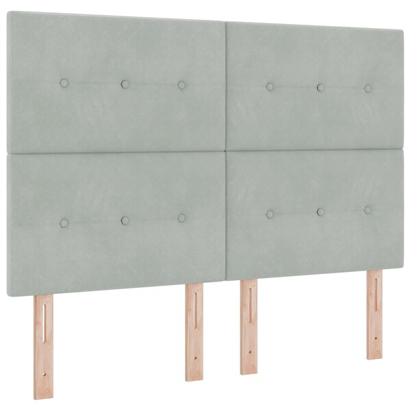 vidaXL Luminaire de Tête LED Gris Clair 72 cm Velours