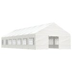 vidaXL Belvédère avec toit blanc 15 61x5 88x3 75 m polyéthylène