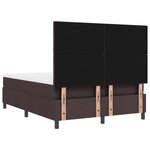 vidaXL Lit à Ressorts avec Matelas & Banc Brun Foncé 160x200 cm Tissu