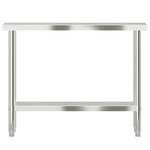 vidaXL Table de travail de cuisine 110x30x85 cm acier inoxydable