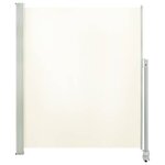 vidaXL Auvent latéral rétractable de patio 160 x 300 cm Blanc cassé
