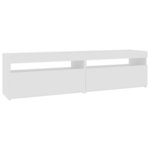 vidaXL Meubles TV 2 Pièces avec lumières LED Blanc brillant 75x35x40 cm