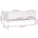 vidaXL Lit de jour sans matelas gris 90x200 cm bois de pin massif