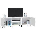 vidaXL Meuble TV blanc 150x30x50 cm bois d'ingénierie