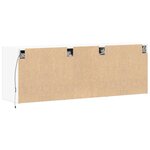 vidaXL Meuble TV mural avec lumières LED blanc 130x31x45 cm