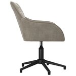 Chaise fauteuil siège pivotante de bureau informatique étude clairvelours gris 02_0024116