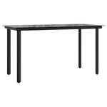 vidaXL Ensemble à manger de jardin et coussins 5 Pièces gris clair rotin