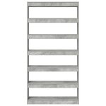 Bibliothèque vidaXL Grise Bois d'ingénierie 100 x 30 x 198 cm Étagère