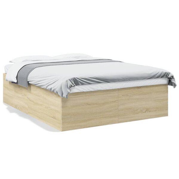 vidaXL Cadre de lit sans matelas chêne sonoma 160x200 cm