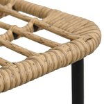 vidaXL Ensemble à manger d'extérieur 3 Pièces résine tressée et verre