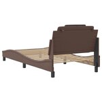 vidaXL Cadre de lit sans matelas marron 100x200 cm similicuir