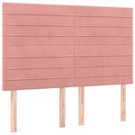 vidaXL Cadre de lit sans matelas rose 140x190 cm velours