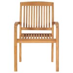 vidaXL Chaises de jardin 2 Pièces avec coussins à carreaux gris Teck