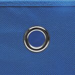 vidaXL Boîtes de rangement 10 Pièces Bleu 32x32x32 cm Tissu