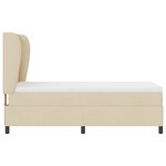 Lit Box Spring vidaXL avec Matelas en Crème  100x200 cm  Tissu