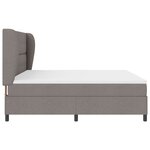 Lit Box Spring vidaXL avec Matelas en Taupe  200x200 cm  Tissu
