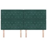 vidaXL Tête de Lit LED Verte Foncée 90 cm Velours