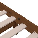 vidaXL Cadre de lit sans matelas marron miel bois massif 120x200 cm