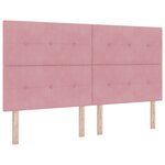 Cadre de lit en velours rose vidaXL 180x200 cm