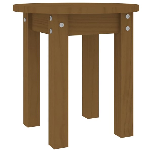 vidaXL Table basse Marron miel Ø 35x35 cm Bois massif de pin