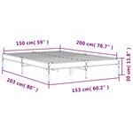 vidaXL Cadre de lit sans matelas chêne marron 150x200 cm