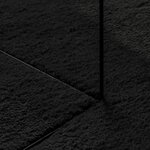 vidaXL Tapis HUARTE à poils courts doux et lavable noir Ø 200 cm