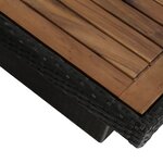 vidaXL Salon de jardin 9 Pièces avec coussins Résine tressée Noir