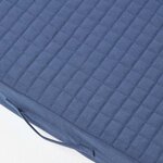 Coussin d'assise déhoussable en coton  Bleu marine - HOMESCAPES